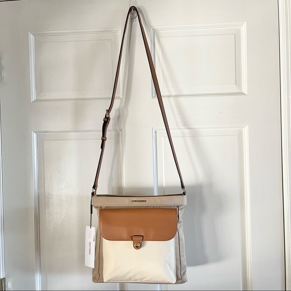 Calvin Klein Crossbody Messenger Handbag Brown/Tan - Picture 4 of 16
